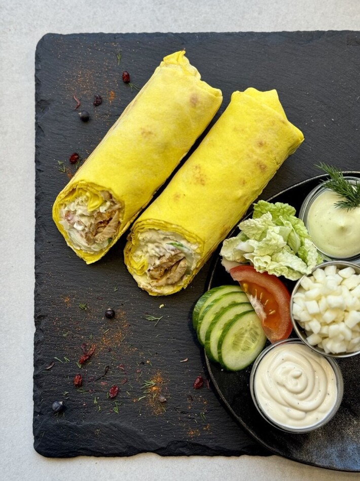 Шаурма «Цезарь» с курицей