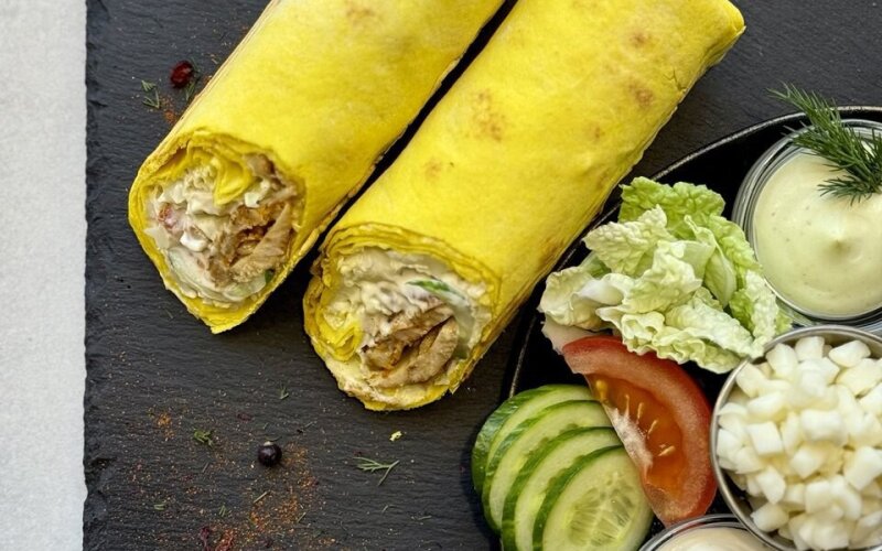 Шаурма «Цезарь» с курицей