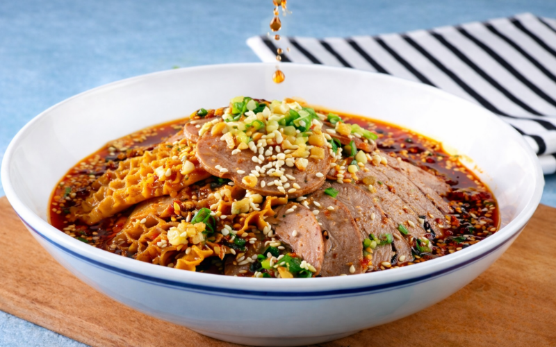 Салат ассорти из говядины и говяжьих потрохов