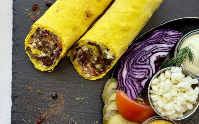 Шаурма «Сырная» с говядиной