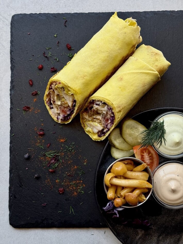 Шаурма «Грибная» с курицей