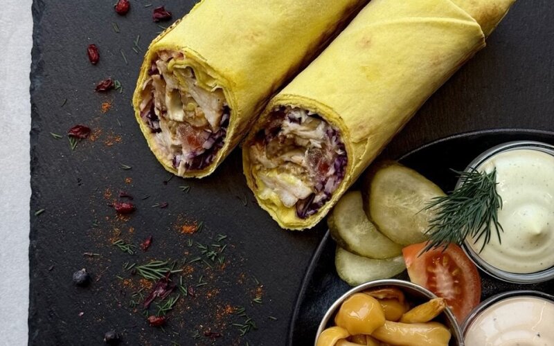 Шаурма «Грибная» с курицей