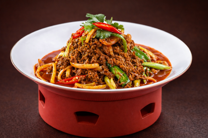 Острая телятина с зелёным перцем