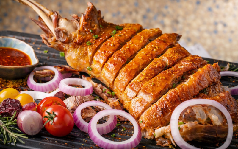 Жареная баранья ножка