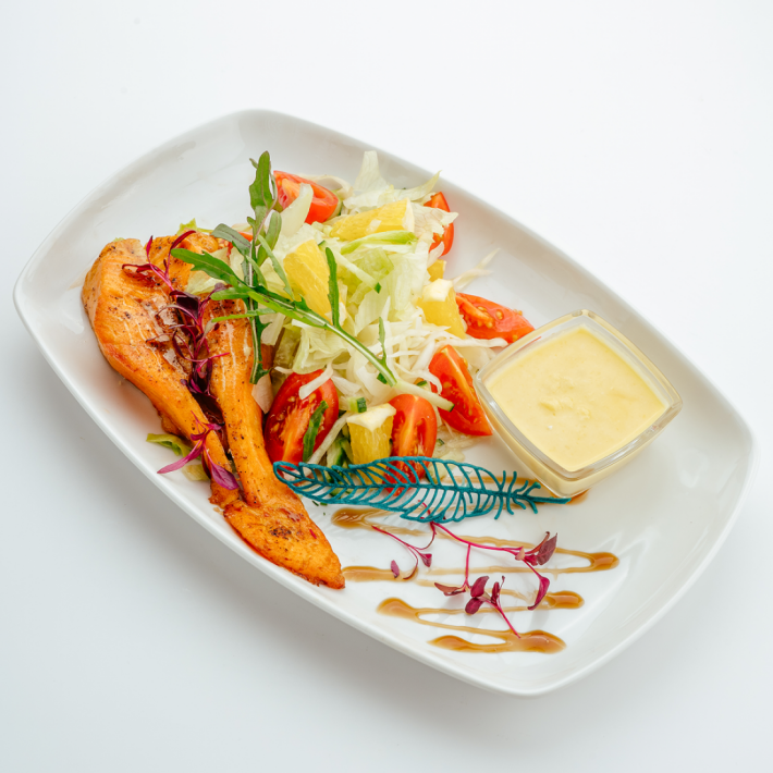 Лосось с апельсиновым соусом