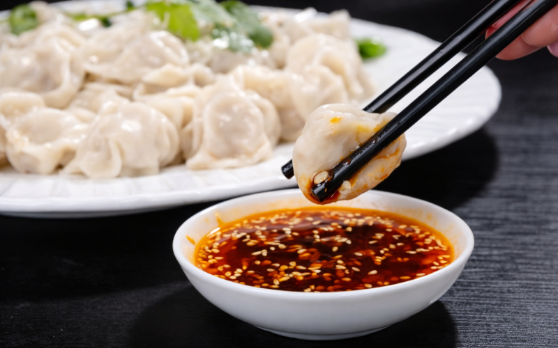 Пельмени с говядиной и редькой