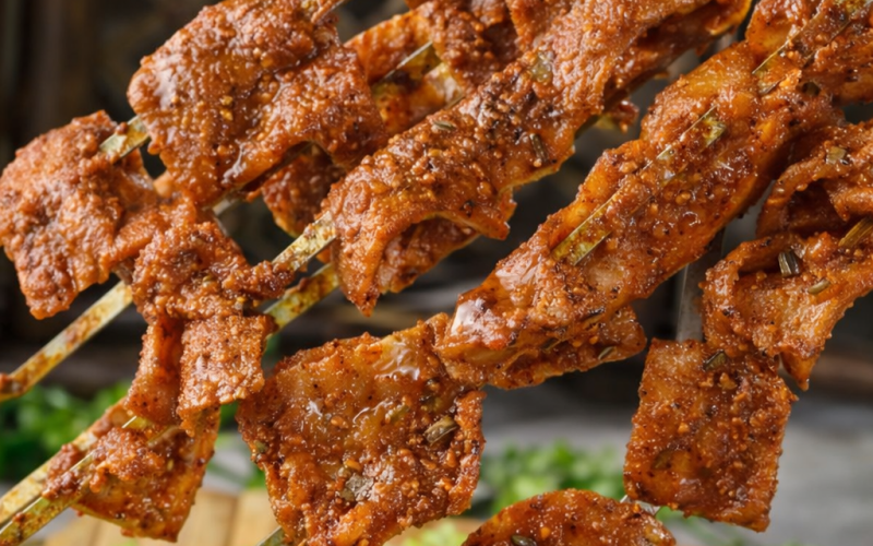 Кисло-сладкий жареный говяжий рубец