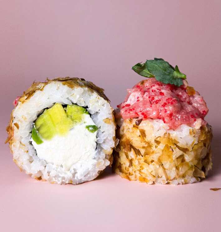 Ролл с шапкой тартар