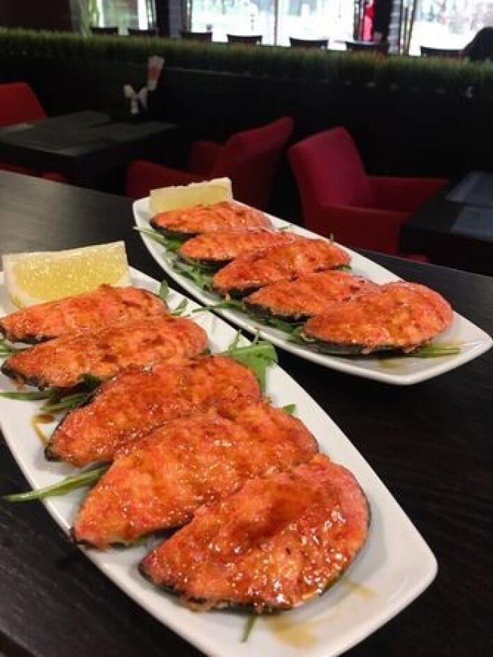 Мидии запечённые под сырной шапкой