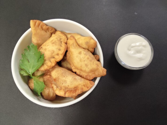 Пельмени домашние жареные