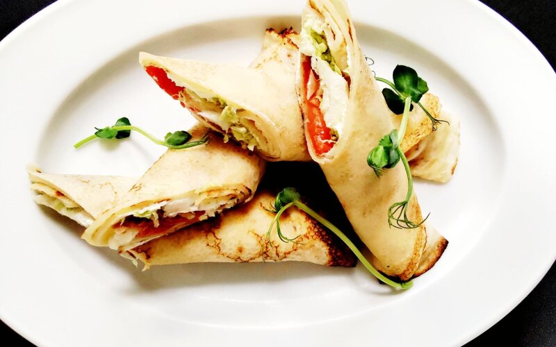 Блинчики с сёмгой