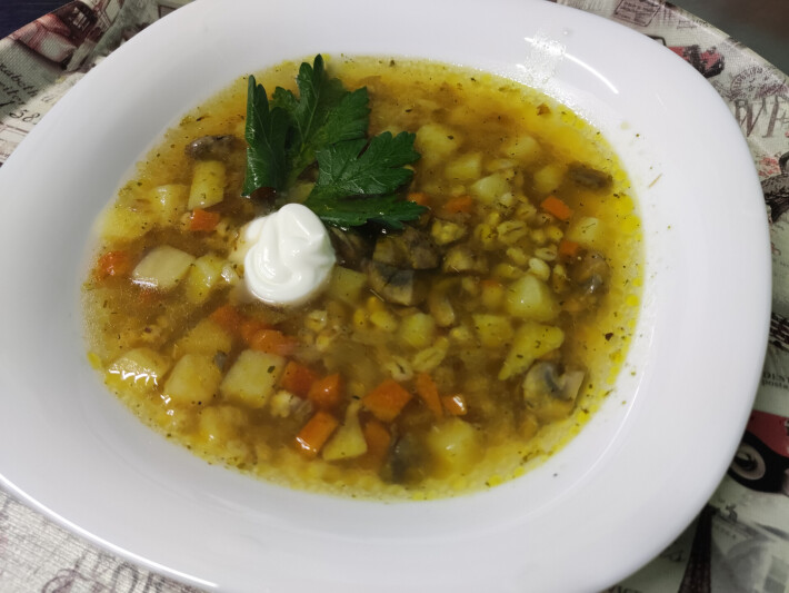 Суп грибной