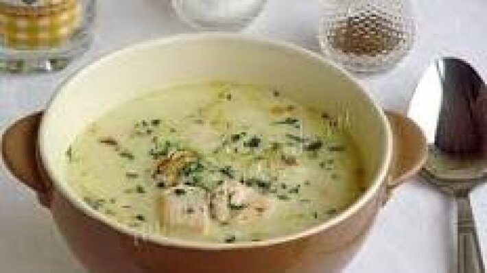 Английский куриный суп с сыром