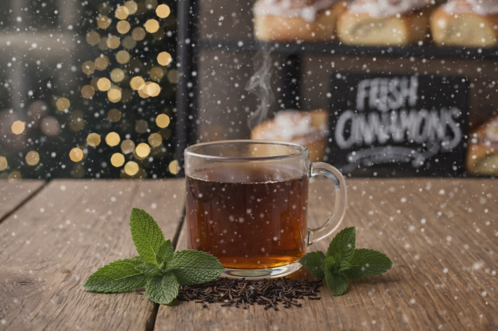 Чай чёрный с мятой в стике