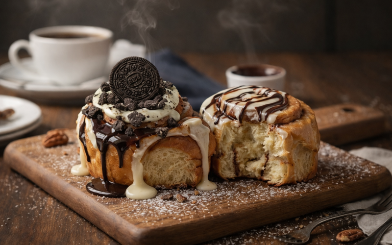 Cinnamon с Oreo и «Детский шоколад»