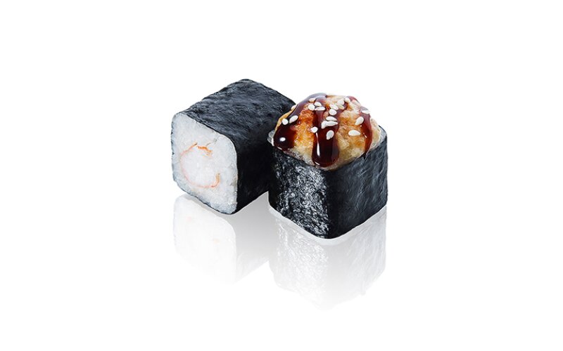 Запечённый ролл с креветкой