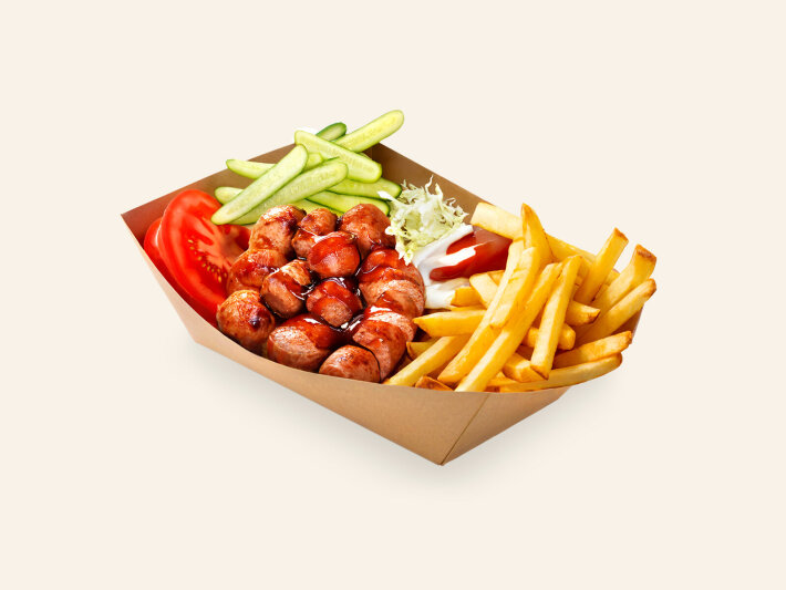 Кебаб-бокс с колбасками