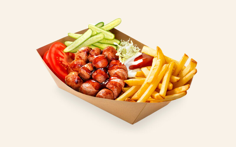 Кебаб-бокс с колбасками