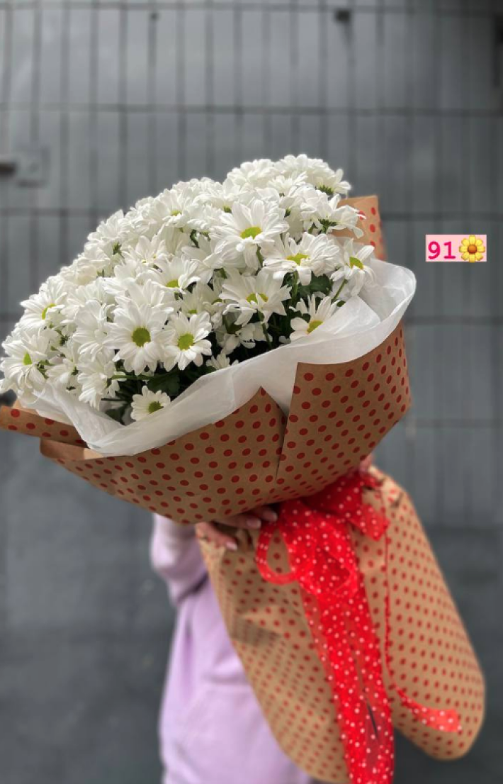 Букет из ромашковидных хризантем №2