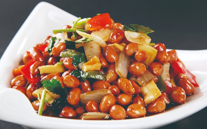 Арахис в кислом соусе