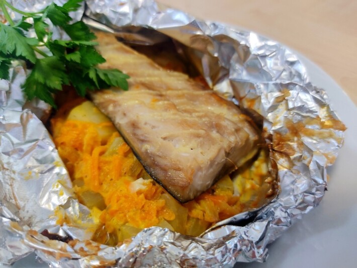 Скумбрия запечёная в фольге