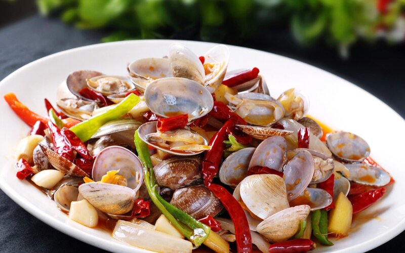 Острые жареные вонголе