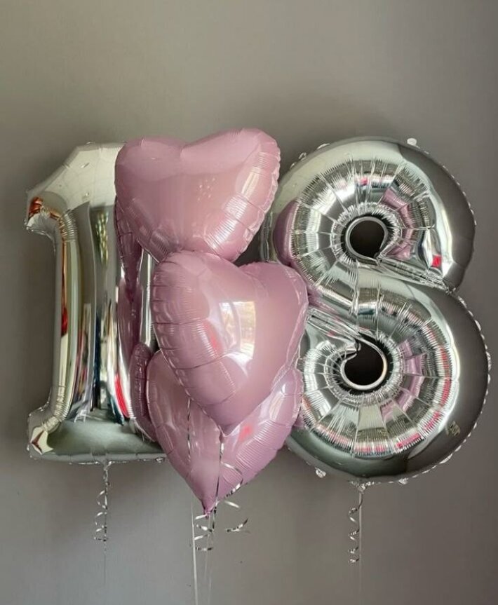 Сет «2 цифры + 3 сердца»