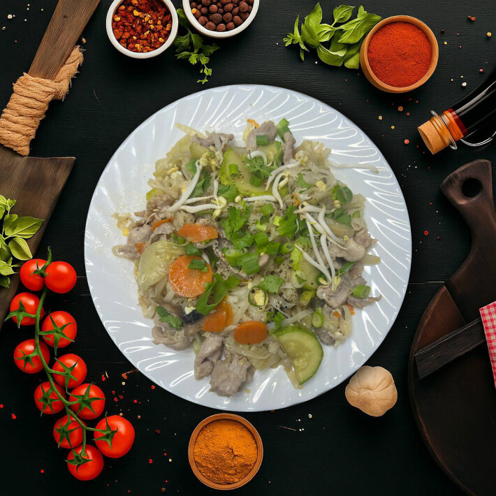 Фо сао со свининой