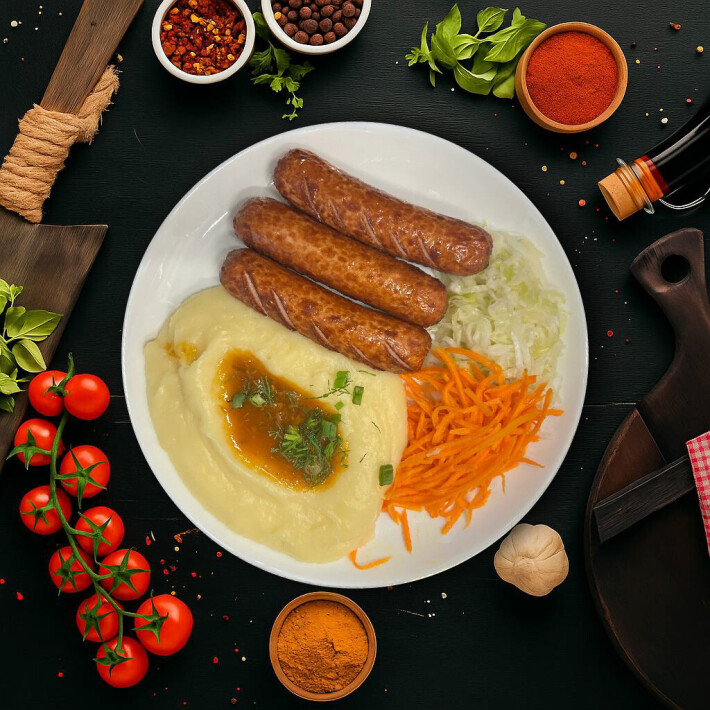 Сосиски с гарниром