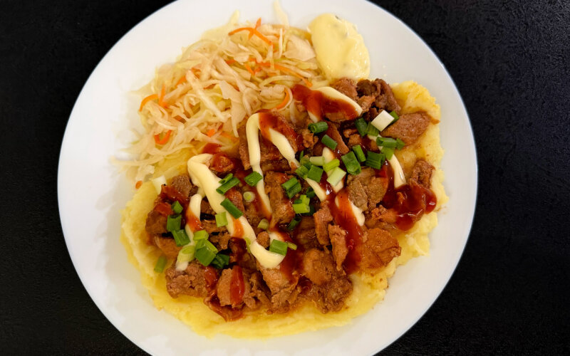 Поджарка с гарниром