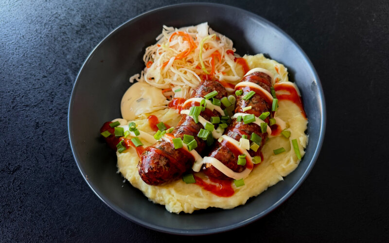 Колбаски «Домашние» с гарниром