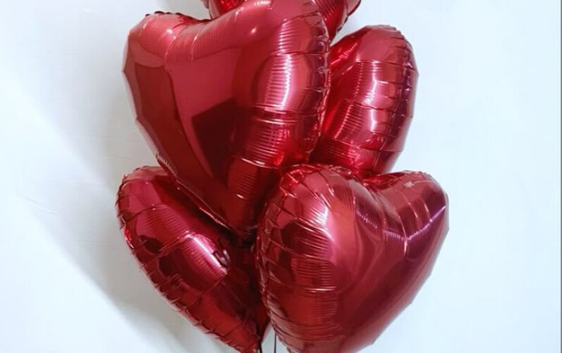Фольгированные сердца
