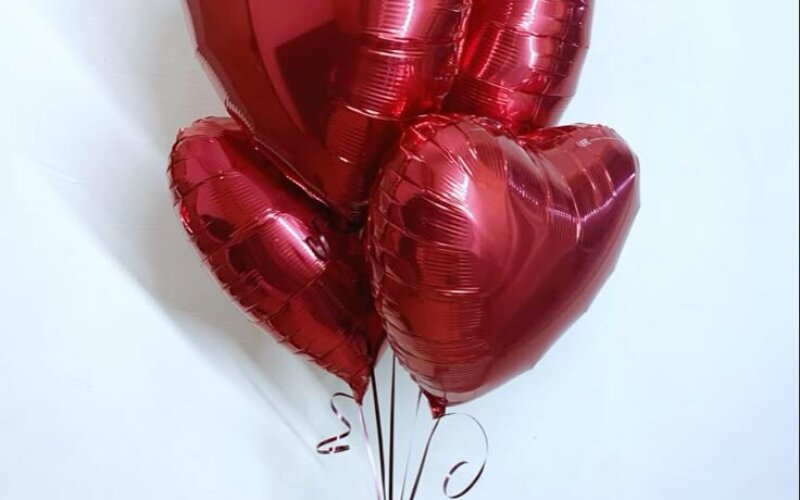 Фольгированные сердца