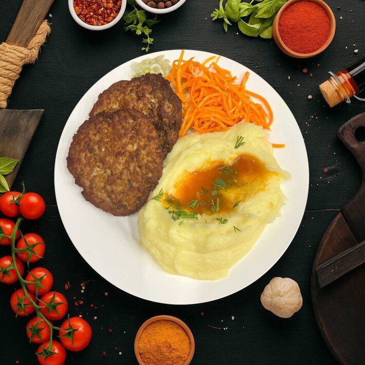 Чаран с гарниром