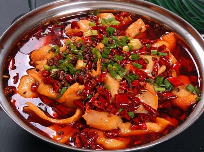 Жареный говяжий желудок в остром соусе