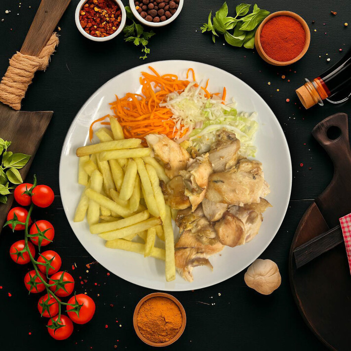 Шаурма с гарниром