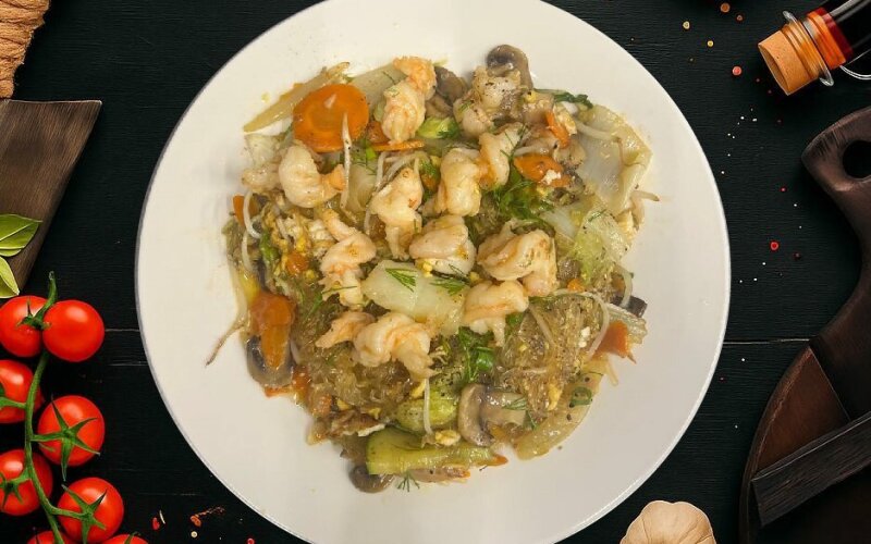 Миен сао с креветками