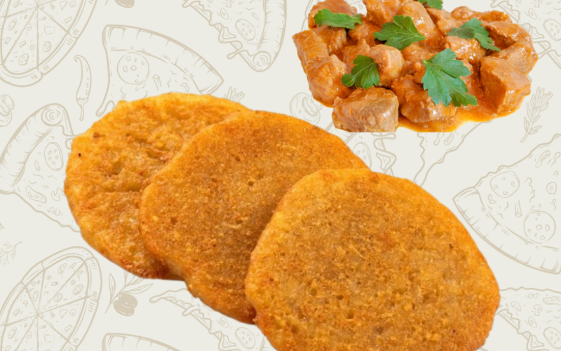 Драники с курицей и луком