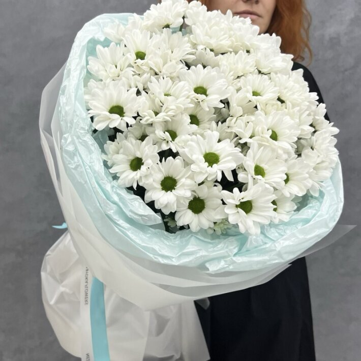 Букет «Ромашка» из 11 хризантем