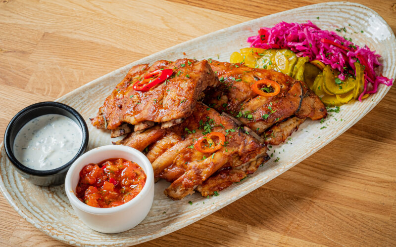 Жареные рёбра в глазури к пиву