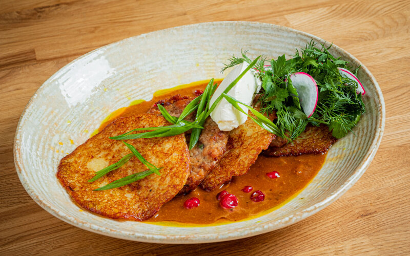 Драники с мясом