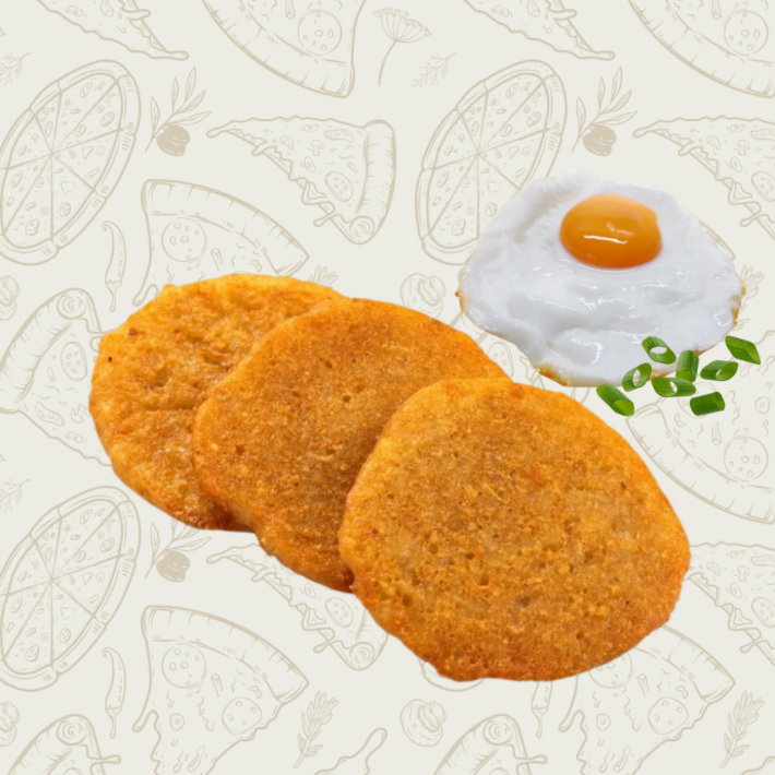 Драники с яйцом и зеленью