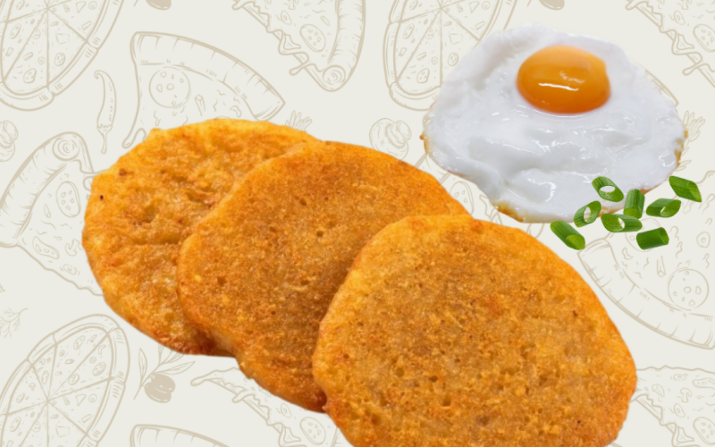 Драники с яйцом и зеленью