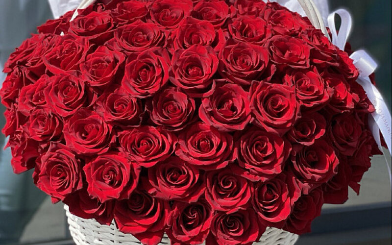 Корзина «101 красная роза»