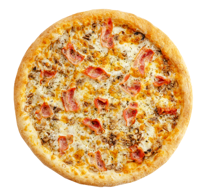 Пицца «Грибы и грудинка»