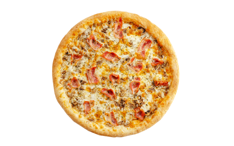 Пицца «Грибы и грудинка»