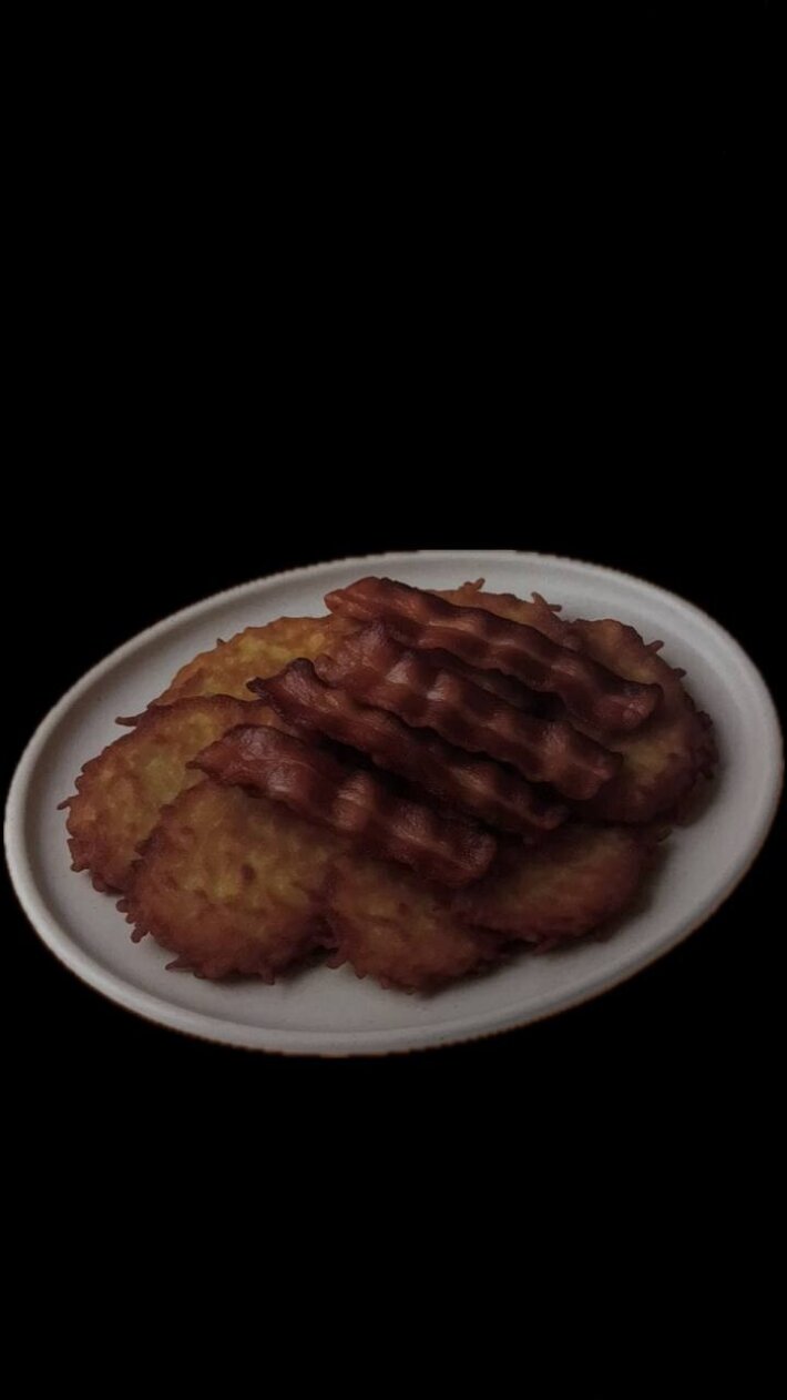 Драники с беконом