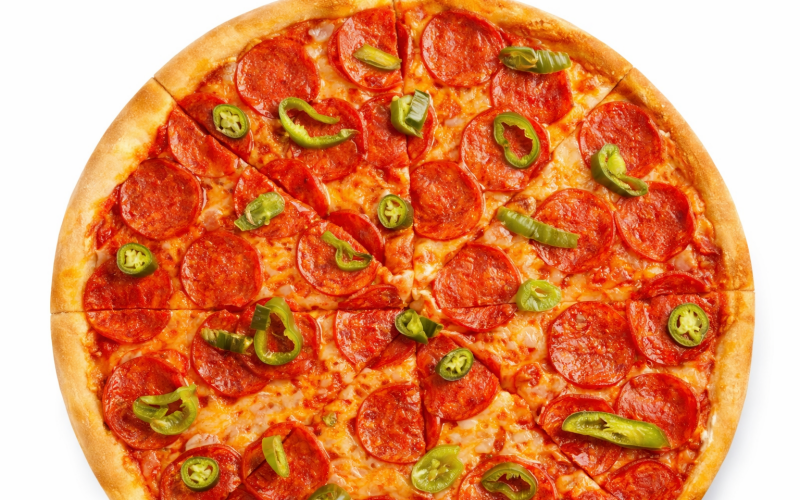Пицца «Двойная пепперони с халапеньо»