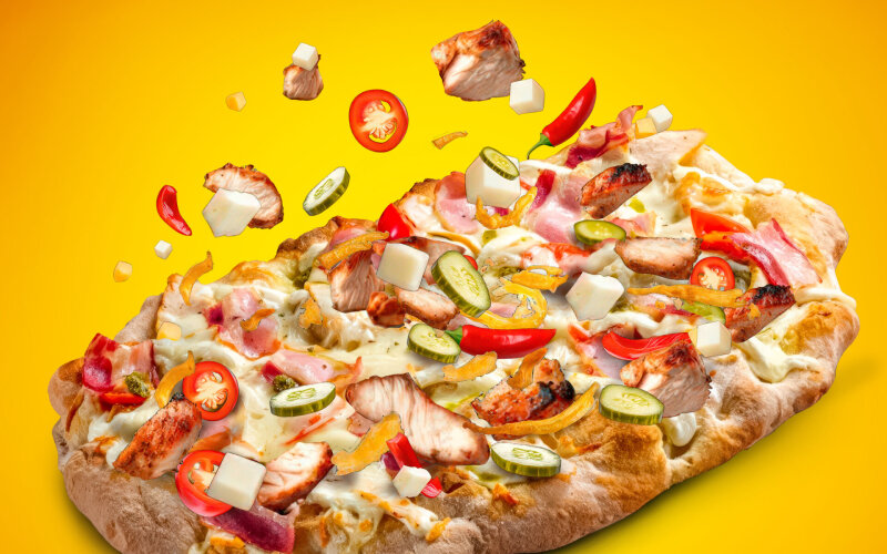 Пицца римская Цыпленок Карри