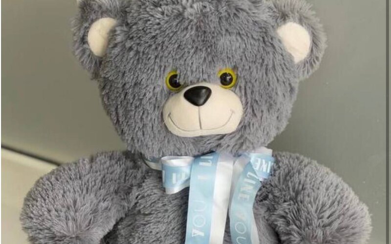 Плюшевый медведь «Серый» 38 см